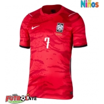 Camiseta Corea del Sur Son Heung-min #7 Primera Equipación para niños Mundial 2026 manga corta (+ pantalones cortos)